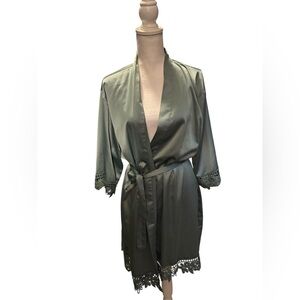 Green Silky Robe
